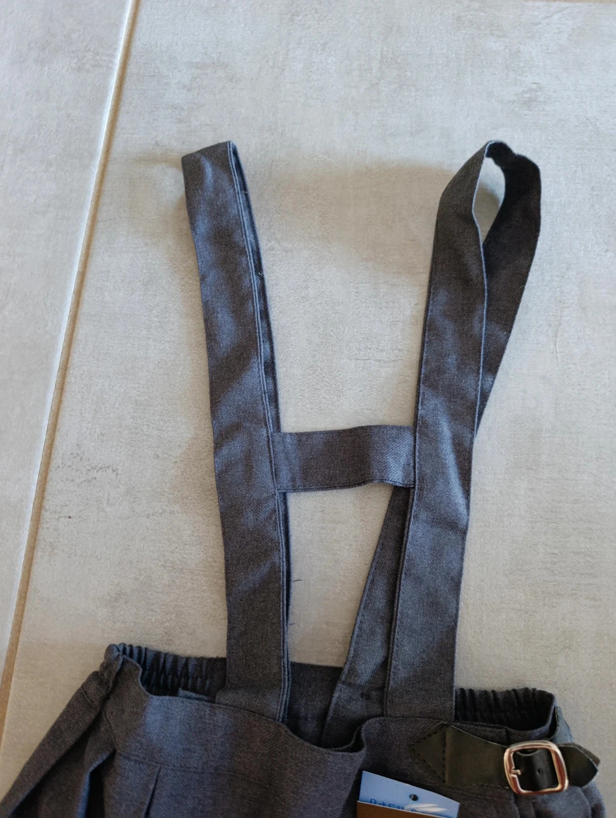 Grey pleated suspender skirt rodas girl 8 years - Brand new with tag – photo 5